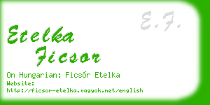 etelka ficsor business card