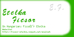 etelka ficsor business card